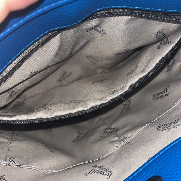 Jewell Thirty One Pebble Blue Cobalt Crossbody Large Tote with Strap - Picture 14 of 16